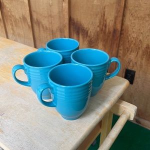 Gibson Home Turquoise Mugs Set of Four
